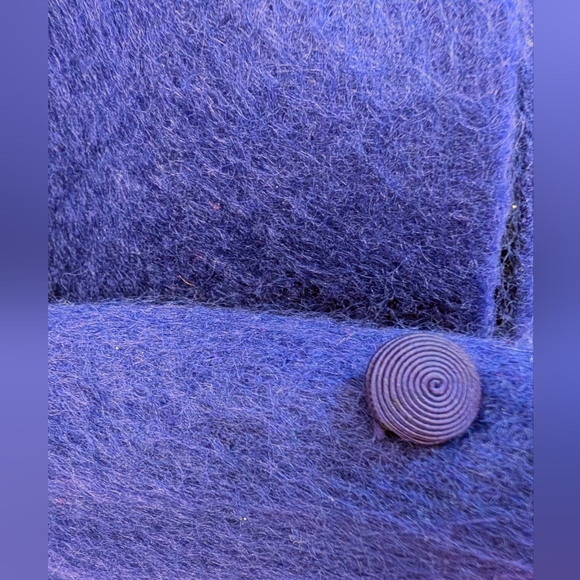 DIOR Christian Dior Vintage 90s Purple Mohair Designer Jacket Size 12 - Picture 5 of 13